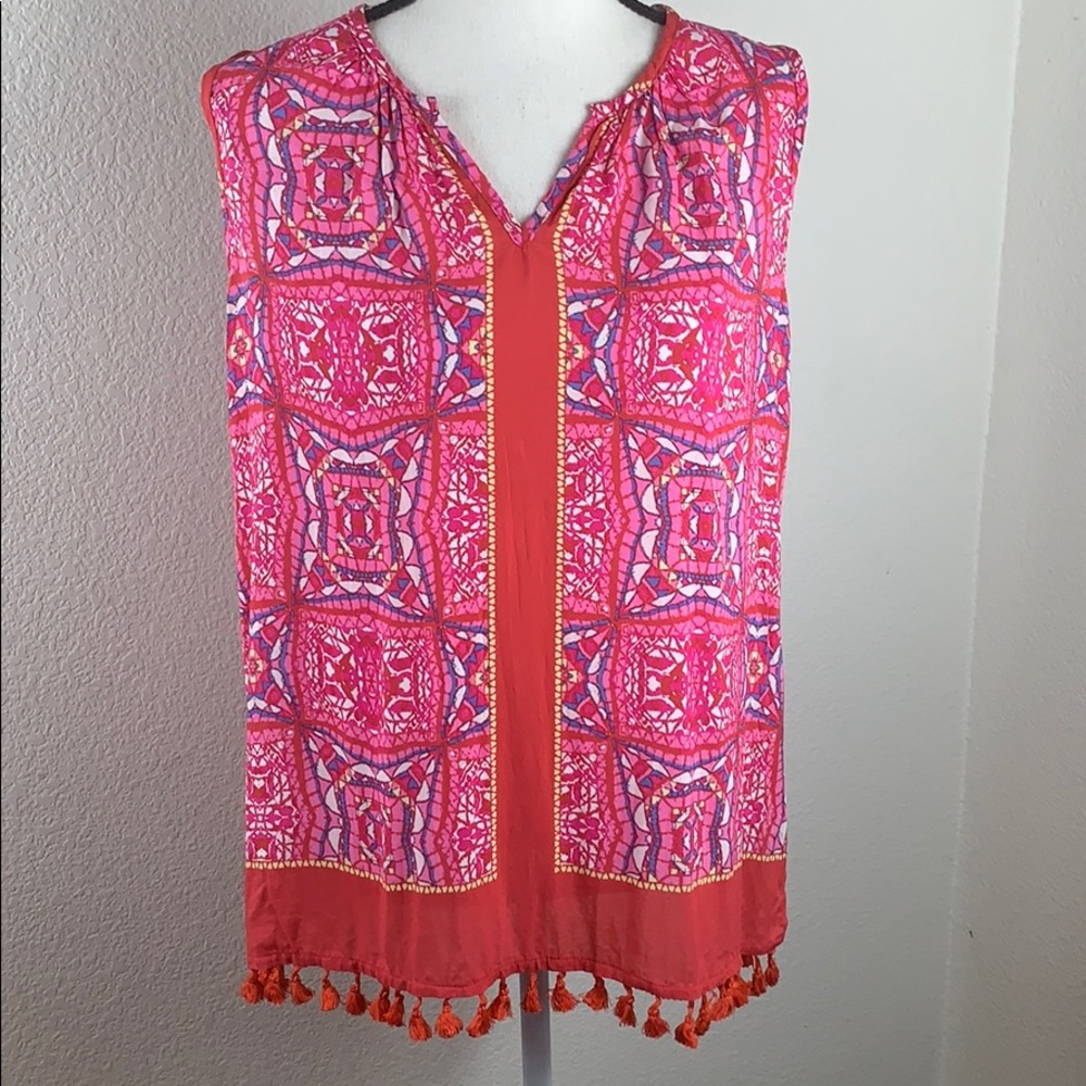 Grand and Greene thin sleeveless colorful top
